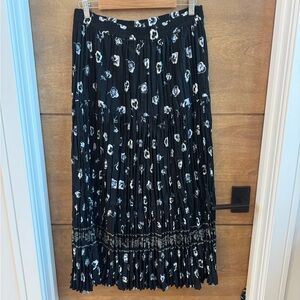 Vintage Wrangler Black Floral Maxi Skirt